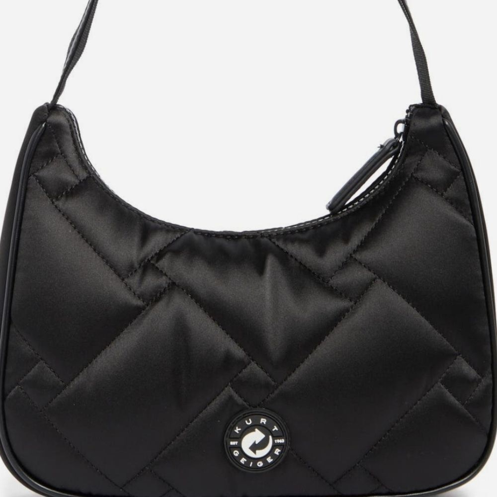 Kurt Geiger London Small Recycled Quilted Shoulder Bag- Black‎